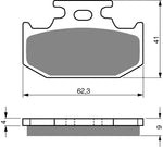 Goldfren AD Bremsbeläge hinten: Kawasaki KDX125 KDX 125 (1990-1999)