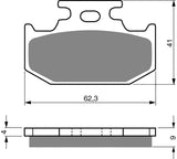 Goldfren AD Bremsbeläge hinten: Kawasaki KDX125 KDX 125 (1990-1999)