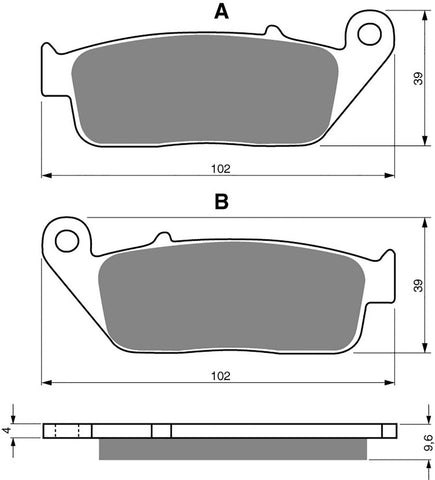 Goldfren AD-Bremsbeläge vorn: Honda SH125 SH 125 (2014-2019)