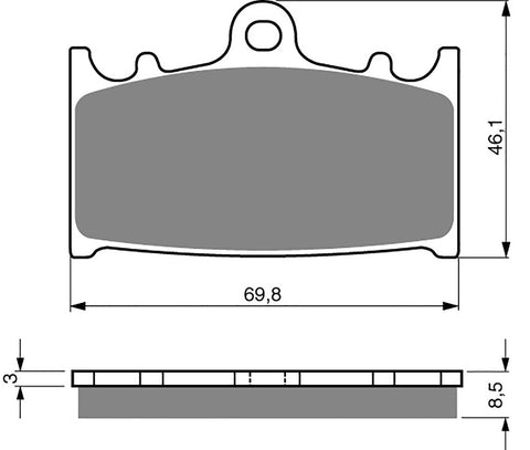 Keramik-Bremsbelagsatz vorn und hinten: Kawasaki ZR400 ZR 400 (1996-2001)