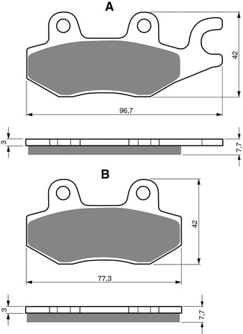 Bremsbeläge vorne Kawasaki Ninja 300 (2013-2014)