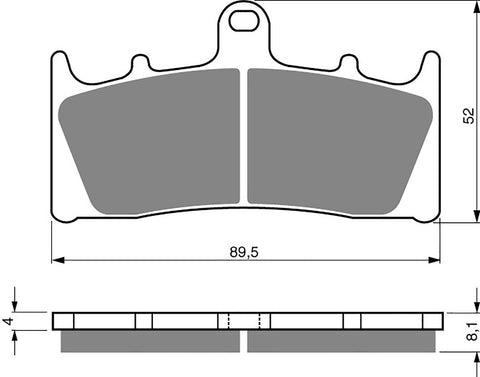 Keramik-Bremsbelagsatz vorn und hinten: Kawasaki ZX-6R ZX 6R (1998-2002)