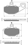 Keramik-Bremsbeläge hinten: Kawasaki ER-6N ER 6N (2006-2016)