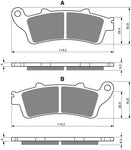 Keramik-Bremsbelagsatz vorn und hinten: Honda NT650 NT 650 (2002-2005)