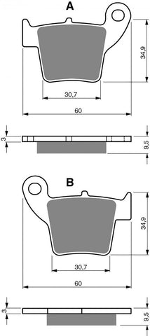 Bremsbeläge hinten: Honda CRF450 CRF 450 (2002-2025)