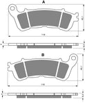 Keramik-Bremsbelagsatz vorn und hinten: Honda CBF600 CBF 600 (2008-2009)